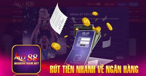 Cách rút tiền MU88 bằng máy tính